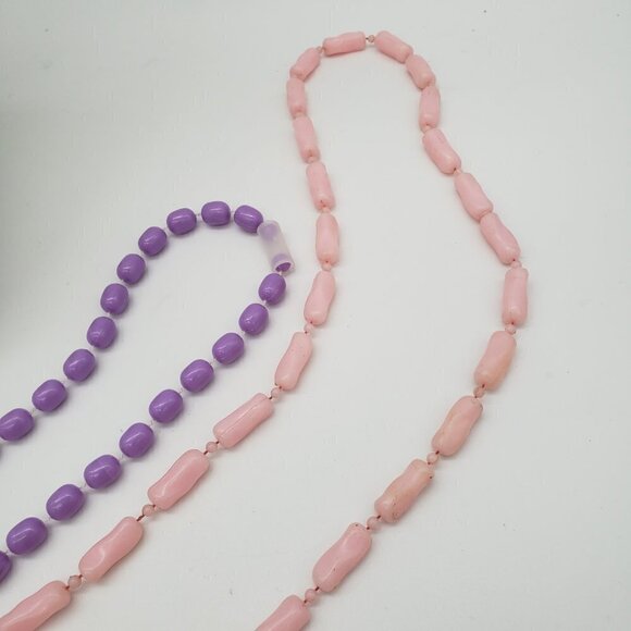 Fun Jewelry Lot of Pastel Pink Purple Cream Colored Necklaces Bracelets Earrings - Picture 9 of 13